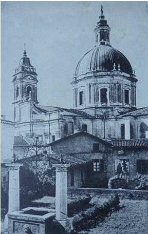 Cartolina illustrata: Lonato cupola e campanile