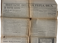 Pagina del quotidiano La Sera del 21 settembre 1915